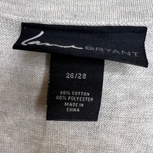 B14.22 NWT Lane Bryant Owl Sequin Scoop Sweater Top 3/4 Sleeves Sz 26/28 - Picture 6 of 6